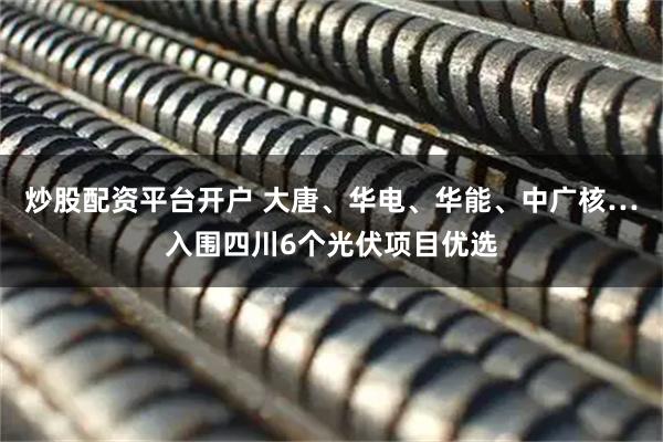 炒股配资平台开户 大唐、华电、华能、中广核…入围四川6个光伏项目优选